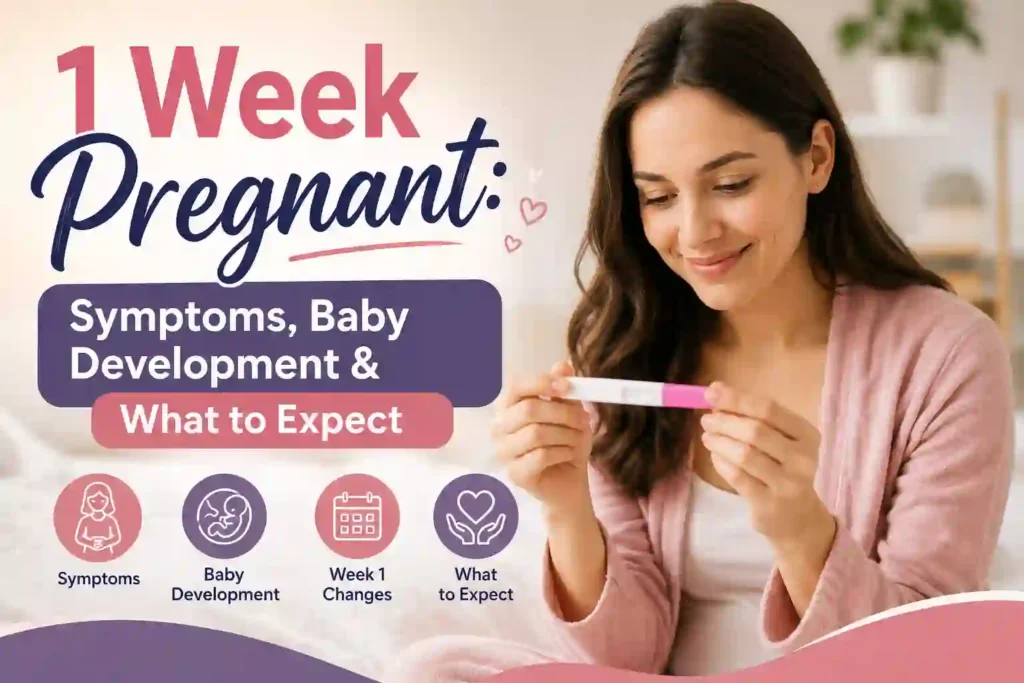 1 Week Pregnant Symptoms, Baby Development & What to Expect
